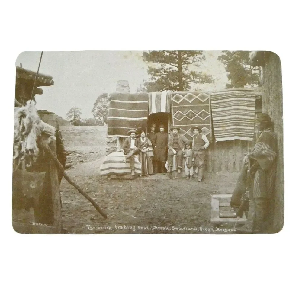 Tze-ne-lin Trading Post‎ Postcard Navajo Apache Archie Sweetland Proprietor AZ